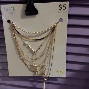NEW WITH TAGS TIME AND TRY 16"NECklace With 3".Extender